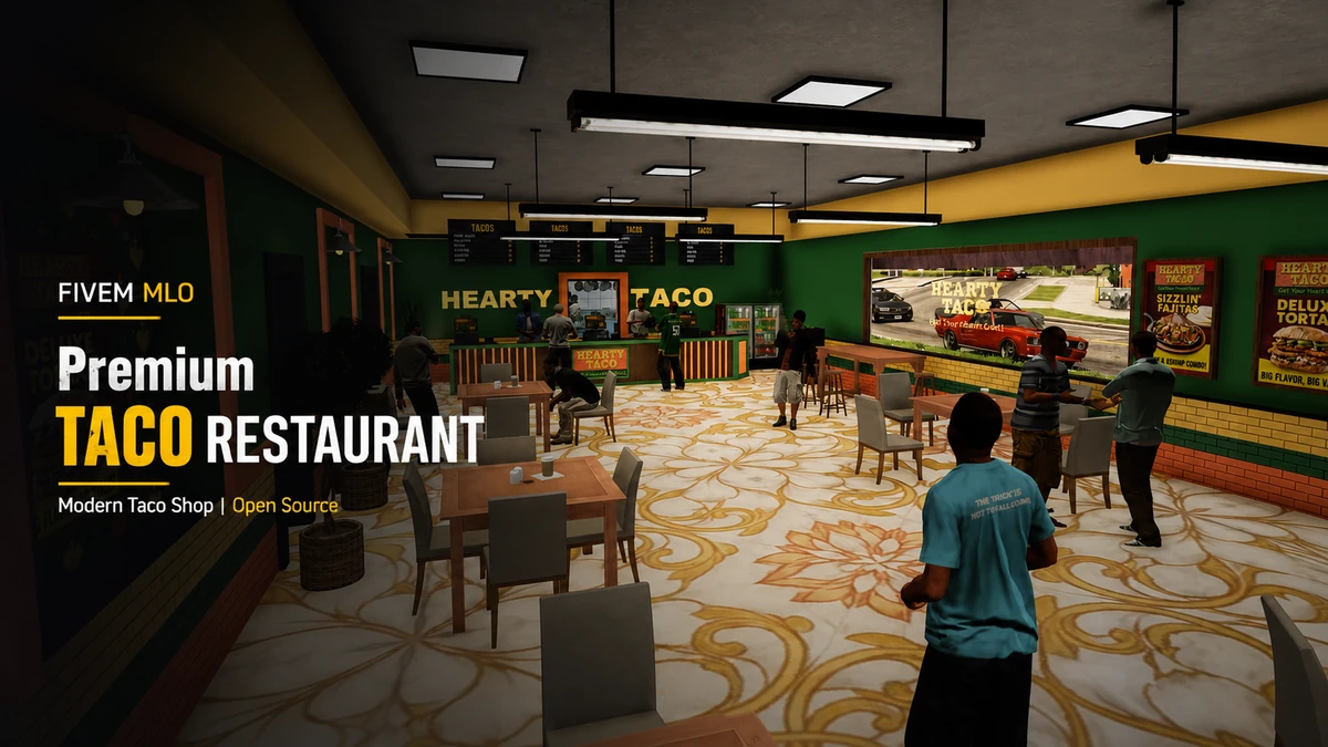 Premium Taco Restaurant MLO FiveM | Modern Taco Shop | Open Source